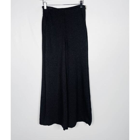 Kit and Ace Womens 2 Dark Gray Constance Wide Leg Ponte Knit Pants Side Zip - Picture 1 of 11